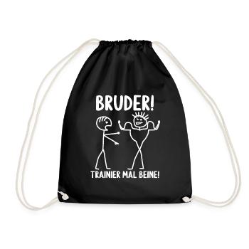 Fitness Bodybuilder Gym Alter hast du trainiert - Turnbeutel - Schwarz - Vorne
