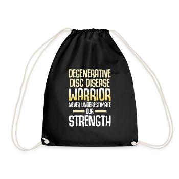 DDD Awareness Month Degenerative - Drawstring Bag - black - Front