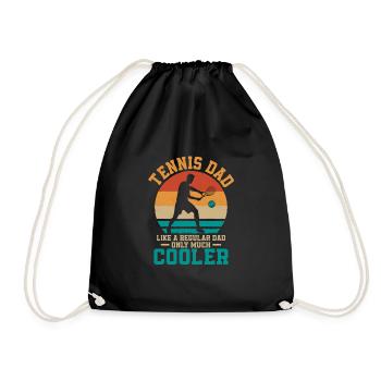 Tennis Dad Racket Sport Player - Turnbeutel - Schwarz - Vorne