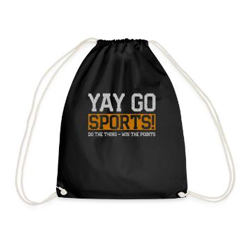 Yay Go Sports Do The Thing Win The Points Sport - Drawstring Bag - black - Front