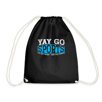 Yay Go Sports Do The Thing Win The Points Sport - Drawstring Bag - black - Front