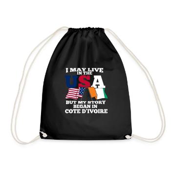 Côte d'Ivoire America Usa Gift - Drawstring Bag - black - Front