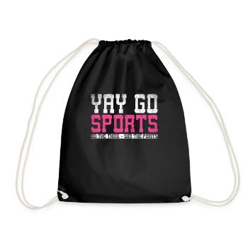 Yay Go Sports Do The Thing Win The Points Sport - Drawstring Bag - black - Front