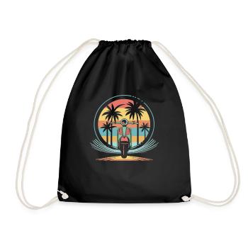 Scooter Motorroller Mofa Moped Roller - Drawstring Bag - black - Front