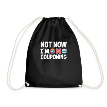 Lustiges Extrem Couponing Coupon Geschenk - Turnbeutel - Schwarz - Vorne