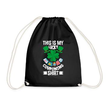 Lustiges Extrem Couponing Coupon Geschenk - Turnbeutel - Schwarz - Vorne
