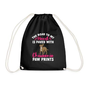 Chiweenie Chien - Sac de sport léger - noir - Devant