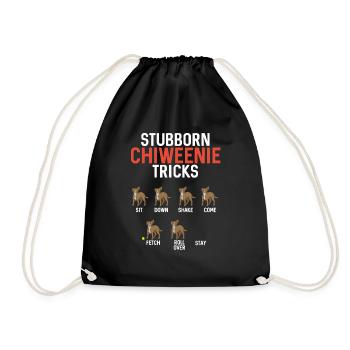 Chiweenie Chien - Sac de sport léger - noir - Devant