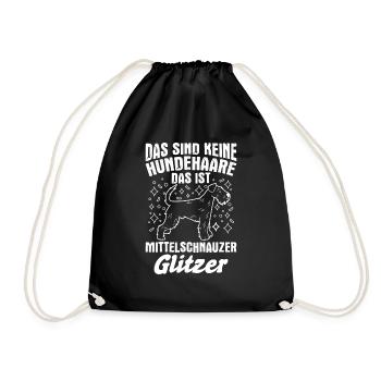 Das Sind Keine Hunde Haare Das Ist Mittelschnauzer - Turnbeutel - Schwarz - Vorne