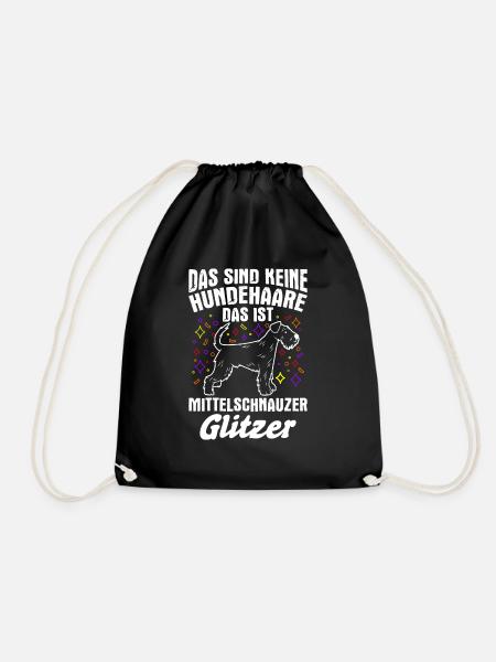 Das Sind Keine Hunde Haare Das Ist Mittelschnauzer - Turnbeutel - Schwarz