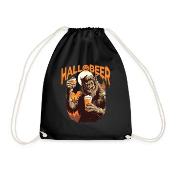 Halloween Party Drinkingcute zombiehappy halloween - Drawstring Bag - black - Front