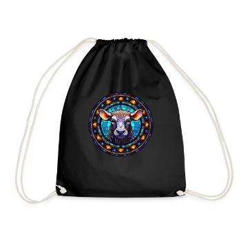 Stained Glass Artist - Cow Stained Glass Art - Sac de sport léger - noir - Devant