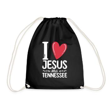 J’aime Jésus et la religion de la foi du Tennessee - Sac de sport léger - noir - Devant