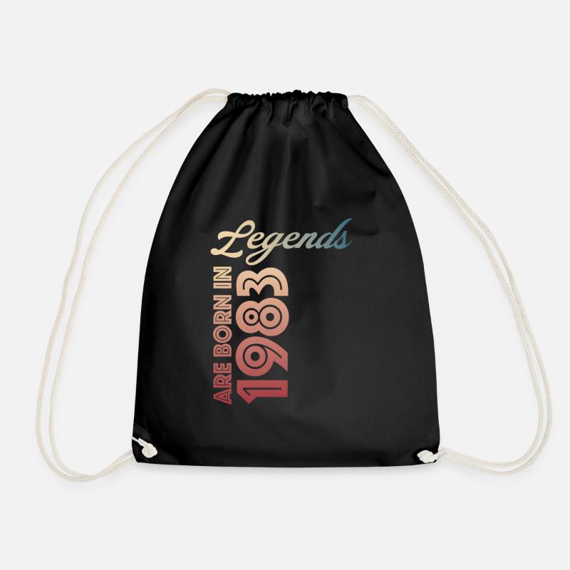 Legends are born in 1983 - Drawstring Bag - black
