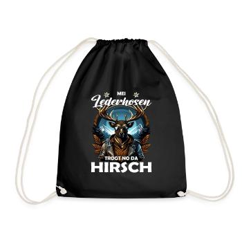 Mei Lederhosn trogt no da Hirsch Trachten - Sac de sport léger - noir - Devant