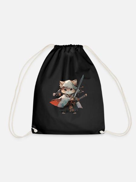 Chat d’Asie Samouraï japonais Samouraï - Sac de sport léger - noir