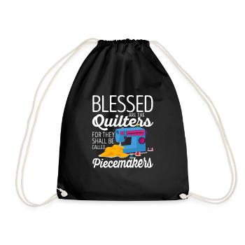 are the quilters - Drawstring Bag - black - Front
