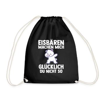 Eisbär Eisbären - Turnbeutel - Schwarz - Vorne