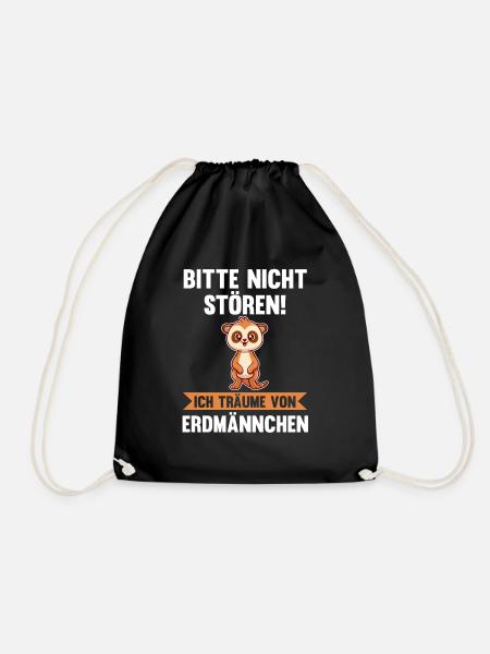 Erdmännchen - Turnbeutel - Schwarz