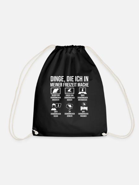 Erdmännchen - Turnbeutel - Schwarz