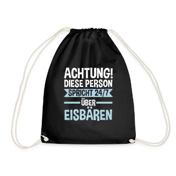 Eisbär Eisbären - Turnbeutel - Schwarz - Vorne