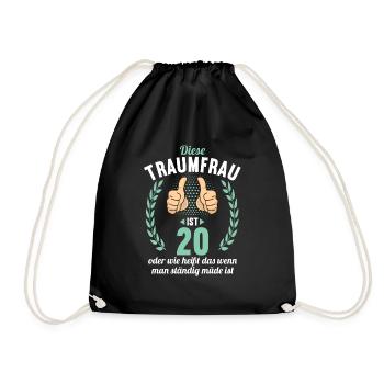 Diese Traumfrau ist 20 Jahre 20 Geburtstag - Turnbeutel - Schwarz - Vorne