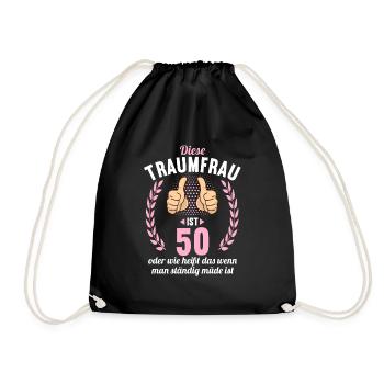 Diese Traumfrau ist 50 Jahre 50 Geburtstag - Turnbeutel - Schwarz - Vorne