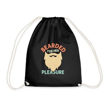Barbu pour son plaisir Visage Cheveux Barbu Homme - Sac de sport léger - noir - Devant