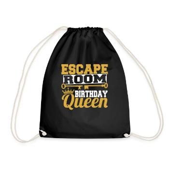 Défi Femmes Escaped Room Birthday Queen Party - Sac de sport léger - noir - Devant