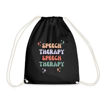 Speech Therapy - Drawstring Bag - black - Front