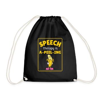 Speech Therapy Banana - Drawstring Bag - black - Front