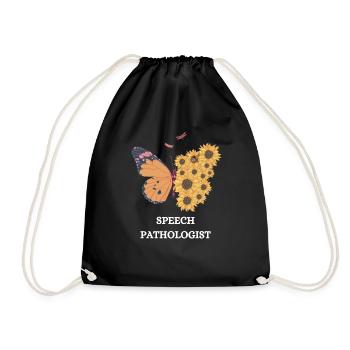 Speech Pathologist SLP Speech Therapy - Drawstring Bag - black - Front