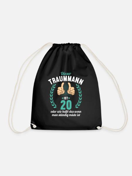 Dieser Traummann ist 20 Jahre 20 Geburtstag - Turnbeutel - Schwarz