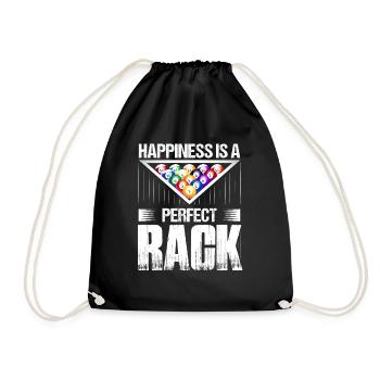 Le bonheur est un parfait Rack Billiards Snooker Billia - Sac de sport léger - noir - Devant