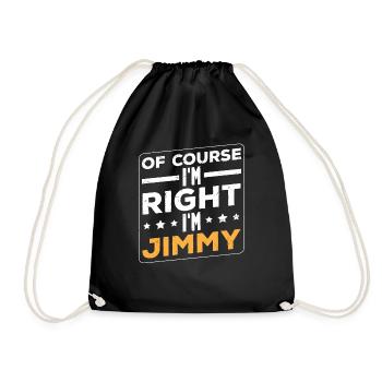 Natürlich habe ich Recht, Jimmy - Turnbeutel - Schwarz - Vorne