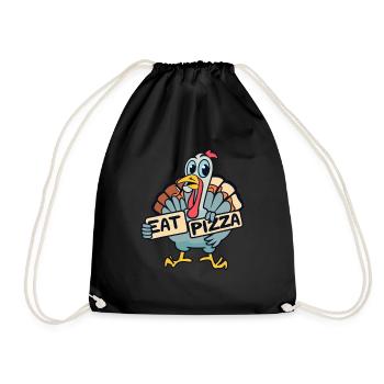 Thanksgiving Outfit - Funny autumn Happy Turkey - Drawstring Bag - black - Front