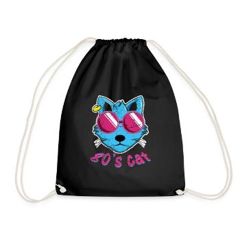 Années 80 Cat 80 Retro Party Année 1980 - Sac de sport léger - noir - Devant