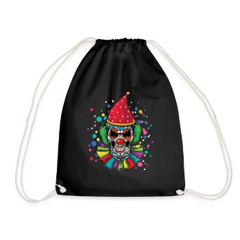 Dia De Los Muertos Clown effrayant Fête de Carnaval - Sac de sport léger - noir - Devant