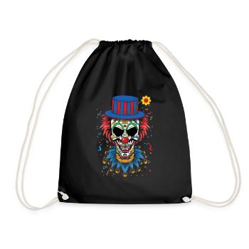 Dia de los Muertos Clown effrayant Carnaval Confettis - Sac de sport léger - noir - Devant