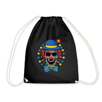 Fun Dia De Los Muertos Clown effrayant Carnaval effrayant - Sac de sport léger - noir - Devant