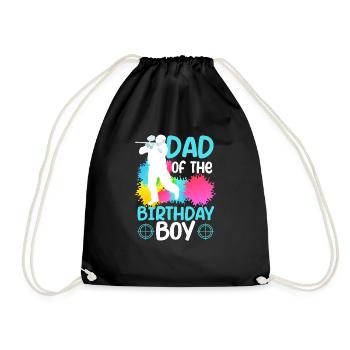 Father of the birthday boy Paintball Sport - Drawstring Bag - black - Front