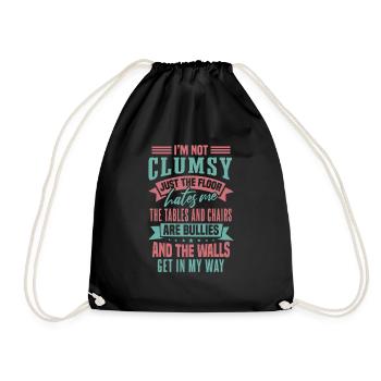 Je ne suis pas maladroit - Sac de sport léger - noir - Devant
