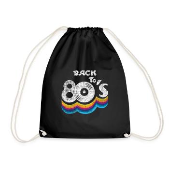 Retour Années 80 Carnaval Années 80 Rétro Fête 1980 - Sac de sport léger - noir - Devant