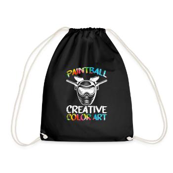 Paintball Creative Paint Color Art Airsoft Paint - Drawstring Bag - black - Front