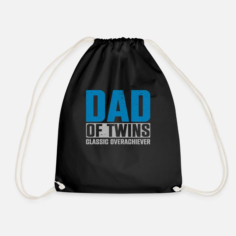 Dad Of Twins Classic Overachiever - Turnbeutel - Schwarz