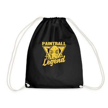 Paintball Legend Paintballer Face Mask Paint - Drawstring Bag - black - Front
