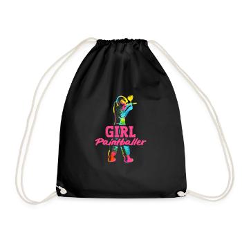 Fille Paintballer Player Paintball Femme - Sac de sport léger - noir - Devant