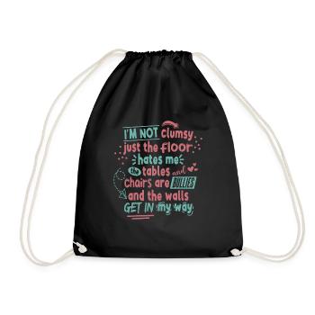 Je ne suis pas maladroit - Sac de sport léger - noir - Devant
