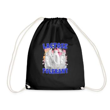 Produits laitiers sans lactose sans lait Produits amusants - Sac de sport léger - noir - Devant