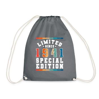 Limited Edition since 1941 Birthday Gift - Drawstring Bag - grey - Front
